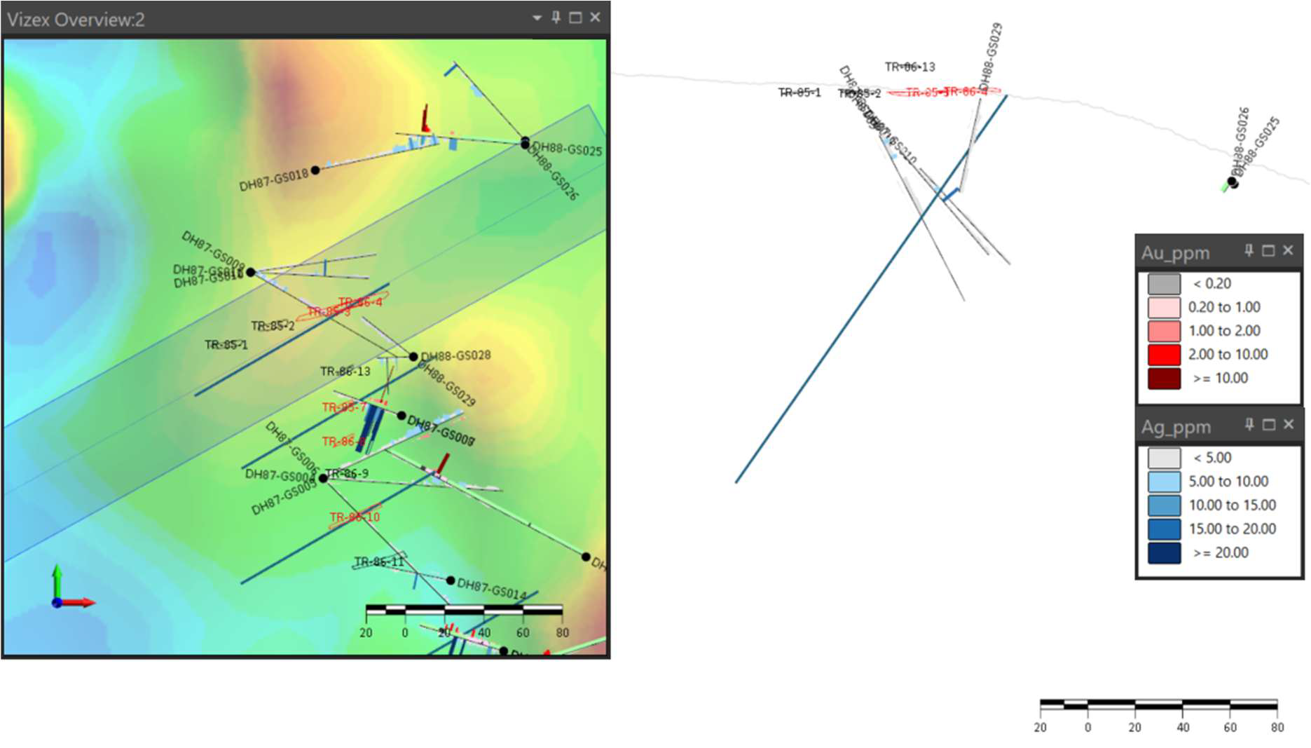Figure 6. Golden Stranger cross section of proposed drillhole targeting high grade trench results.